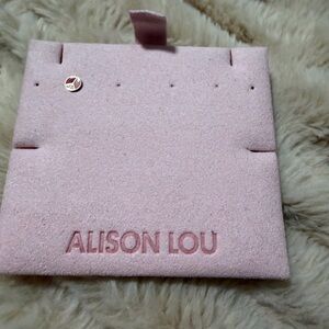 Alison Lou Peace Stud Earring 14k Enamel New